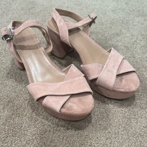 Aerosoles Pink suede platform Sandals